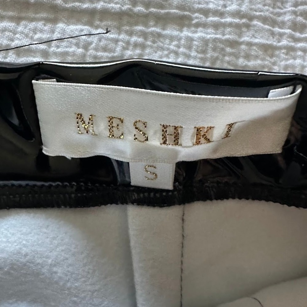 MESHKI‎ Black Patent Vinyl Midi Pencil Skirt Size Small - Picture 4 of 6